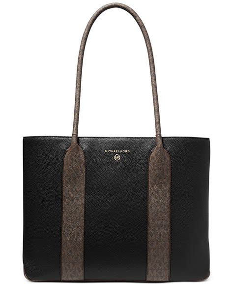 michael michael kors signature austin leather tote bag